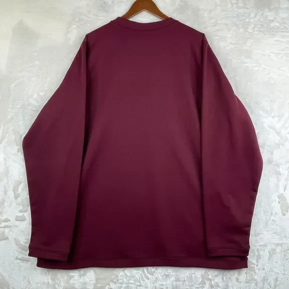 Vintage Team Nike Sweatshirt Mens 4XL Maroon Red Center Swoosh Embroidered Y2K - Picture 9 of 11